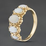 Pre-Owned 9ct Yellow Gold Opal Five Stone Ring 41104545