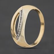 Pre-Owned 9ct Yellow Gold Cubic Zirconia Marquise Boat Dress Ring 41104609