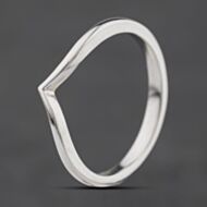 Pre-Owned 9ct White Gold Half Wishbone Ring 41104614
