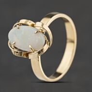 Pre-Owned Vintage Yellow Gold Opal Oval Fancy Dress Ring 41104632