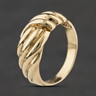Pre-Owned 9ct Yellow Gold Twist Design Signet Ring 41104641