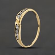 Pre-Owned 9ct Yellow Gold Cubic Zirconia Half Eternity Ring 41104658