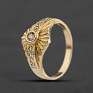 Pre-Owned 9ct Yellow Gold Cubic Zirconia Fancy Dress Ring 41104666