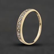Pre-Owned 9ct Yellow Gold Cubic Zirconia Half Eternity Ring 41104676