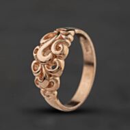 Pre-Owned 9ct Rose Gold Swirl Fancy Ring 41104680