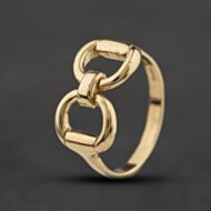 Pre-Owned 9ct Yellow Gold Stirrup Fashion Ring 41104688