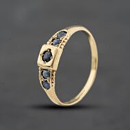 Pre-Owned 9ct Yellow Gold Sapphire Five Stone Ring 41104706