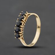 Pre-Owned 9ct Yellow Gold Sapphire Five Stone Ring 41104731
