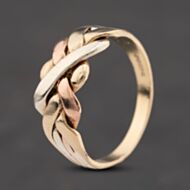 Pre-Owned 9ct Three Colour Gold Puzzle Dress Ring 41104783