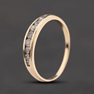 Pre-Owned 9ct Yellow Gold Cubic Zirconia Channel Set Half Eternity Ring 41104802