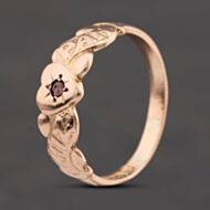 Pre-Owned 9ct Yellow Gold Ruby Heart Miz Pah Dress Ring 41104804