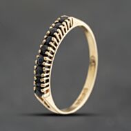Pre-Owned 9ct Yellow Gold Sapphire Half Eternity Ring 41104828