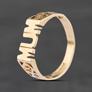 Pre-Owned 9ct Yellow Gold Mum Signet Ring 41104872