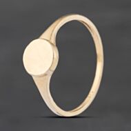 Pre-Owned Vintage Yellow Gold Plain Round Signet Ring 41104882