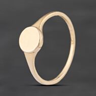 Pre-Owned Vintage Yellow Gold Plain Round Signet Ring 41104884