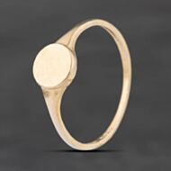 Pre-Owned Vintage Yellow Gold Plain Round Signet Ring 41104886