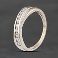 Pre-Owned 9ct White Gold Cubic Zirconia Half Eternity Ring 41104906