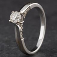 Pre-Owned 18ct White Gold 0.30ct Diamond Solitaire Ring 4112033