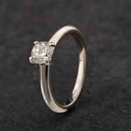 Pre-Owned Platinum 0.54ct Brilliant Cut Mastercut Diamond Four Claw Solitaire Ring 4112173