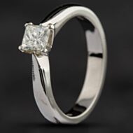 Pre-Owned Platinum 0.40ct Princess Cut Diamond Solitaire Ring 4112283