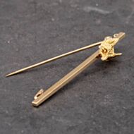 Pre-Owned Vintage 9ct Yellow Gold Fox Head Brooch 41131035