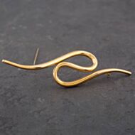 Pre-Owned 9ct Yellow Gold Wave Brooch 41131049