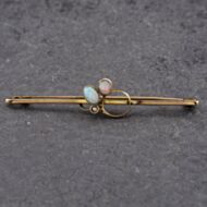 Pre-Owned Vintage Yellow Gold Opal & Seed Pearl Brooch 41131160