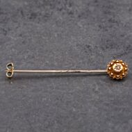 Pre-Owned Vintage Rose Gold Diamond Scalloped Edge Brooch 41131162