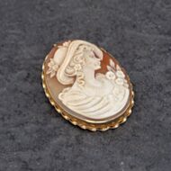 Pre-Owned 14ct Yellow Gold Cameo Brooch 41131167