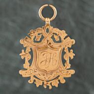Pre-Owned Vintage 9ct Rose Gold Shield Shape Medallion 41141499