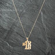 Pre-Owned 9ct Yellow Gold No 1 Dad Pendant & 18 Inch Curb Chain 41141551