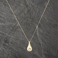 Pre-Owned 18ct Yellow Gold 0.33ct Brilliant Cut Diamond Set Pendant & 18 Inch Curb Chain 41142286