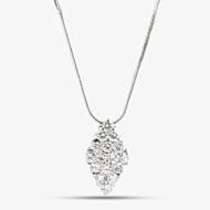 Pre-Owned 14ct White Gold 1.14ct Brilliant Cut Diamond Marquise Shaped Pendant & 18 Inch Chain 41142328