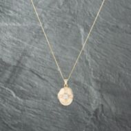 Pre-Owned 9ct Two Colour Gold Oval Best Friend Locket Pendant & 18 Inch Curb Chain 41142759