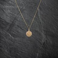 Pre-Owned Yellow Gold St Christopher Pendant & 18 Inch Curb Chain 41142793