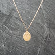 Pre-Owned 9ct Yellow Gold Oval Foliate Engraved Locket Pendant & 20 Inch Curb Chain 41142930