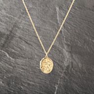 Pre-Owned 9ct Yellow Gold Oval Engraved Locket Pendant & 22 Inch Prince Of Wales Chain 41142996