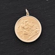 Pre-Owned Yellow Gold Elizabeth II 1982 Full Sovereign Coin Keeper Loose Pendant 41143381