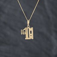 Pre-Owned 9ct Yellow Gold Number One Mum Pendant & 18 Inch Curb Chain 41143421