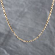 Pre-Owned Vintage Yellow Gold Patterned & Plain Link 18 Inch Belcher Chain 41161563