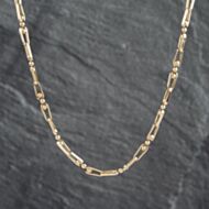 Pre-Owned 9ct Yellow Gold Beads 20 Inch Bar Chain 41161917