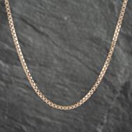 Pre-Owned 9ct Rose Gold 21 Inch Box Chain 41161920