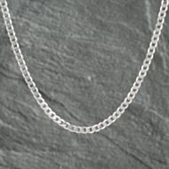 Pre-Owned 9ct White Gold 18.5 Inch Curb Chain 41161976