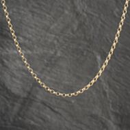 Pre-Owned 9ct Yellow Gold Round Link 18 Inch Belcher Chain 41162032