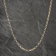 Pre-Owned 9ct Yellow Gold Oval Link 16 Inch Belcher Chain 41162033
