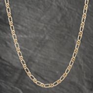 Pre-Owned 9ct Yellow Gold Fancy 18 Inch Figaro Chain 41162042