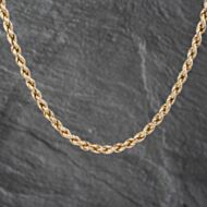 Pre-Owned 9ct Yellow Gold 18 Inch Rope Chain 41162055