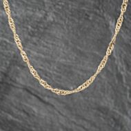 Pre-Owned 9ct Yellow Gold Twisted 16 Inch Curb Chain 41162059