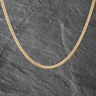 Pre-Owned 9ct Yellow Gold Double 18 Inch Curb Chain 41162070