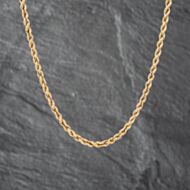 Pre-Owned 9ct Yellow Gold Twisted 20 Inch Rope Chain 41162126